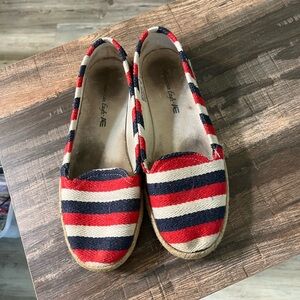 American Eagle Red and Blue Striped Espadrilles